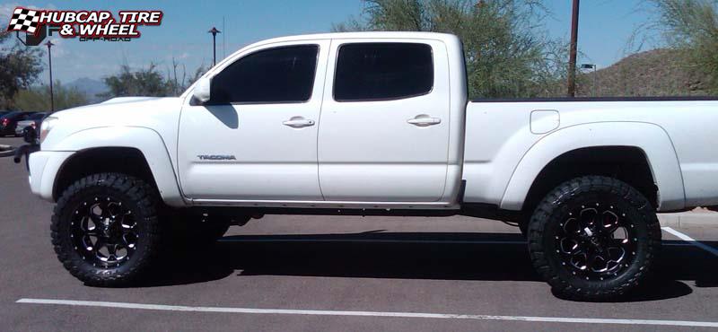 vehicle gallery/toyota tacoma fuel boost d534 0X0  Matte Black & Milled wheels and rims